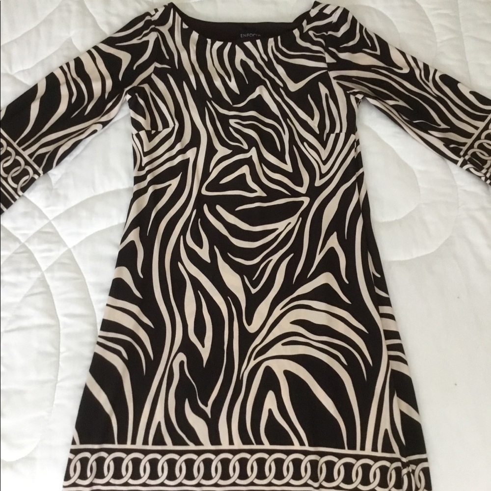 Black and beige dress